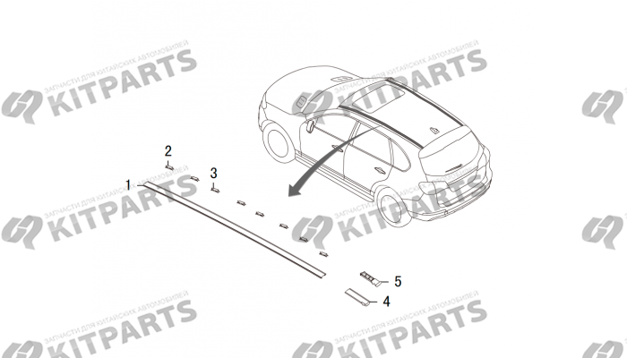 Молдинги на крышу Haval H8