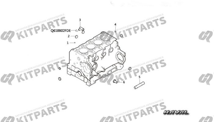 Блок цилиндров (3) P6P 4D20D FDJ Haval Wingle 7