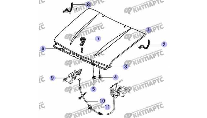 Уплотнитель, шумоизоляция капота Great Wall Safe (SUV G5)