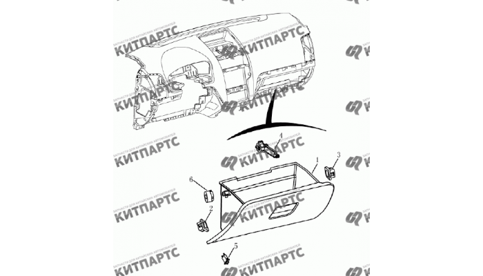 Бардачок (хетчбэк) Geely